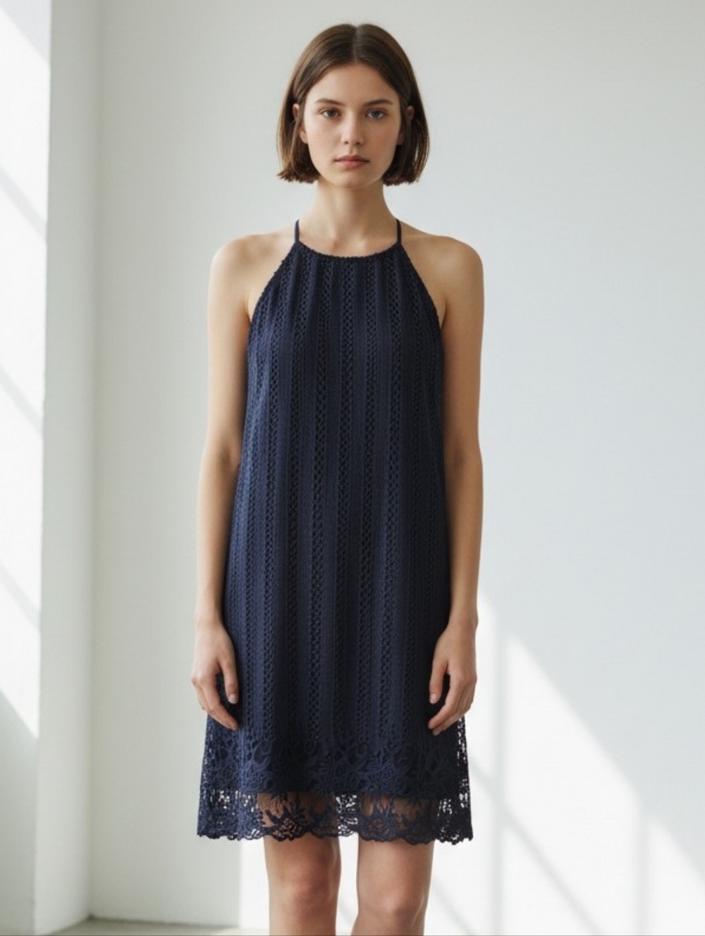 The Limited Navy Lace Dress - M